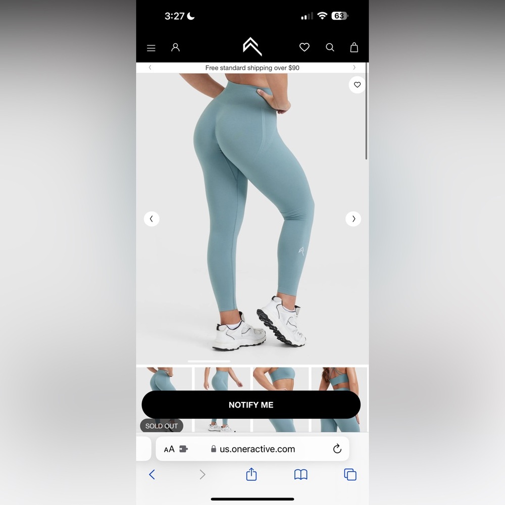 Oner Active Effortless Seamless Leggings- steel blue